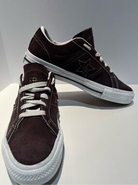 Converse UNIXES Cons One Star Pro Ox Low Top BROWN SUEDE Sz M6 W7.5 F24